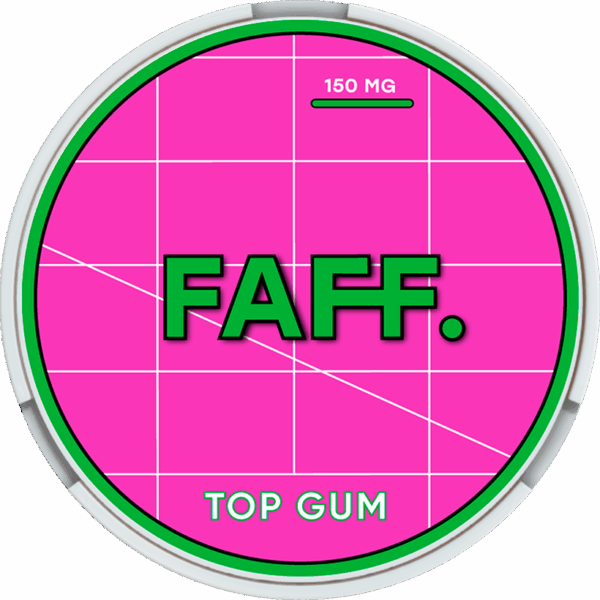 FAFF. - CL - 150mg - TOP GUM - Киви с Клубникой