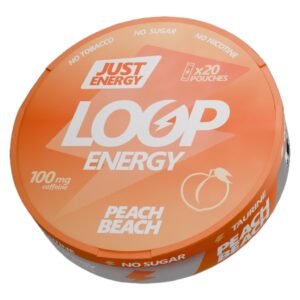 ⚡NEW - LooP - Кофеиновые Паучи - 100mg COFFEINE - PEACH BEACH - Персик